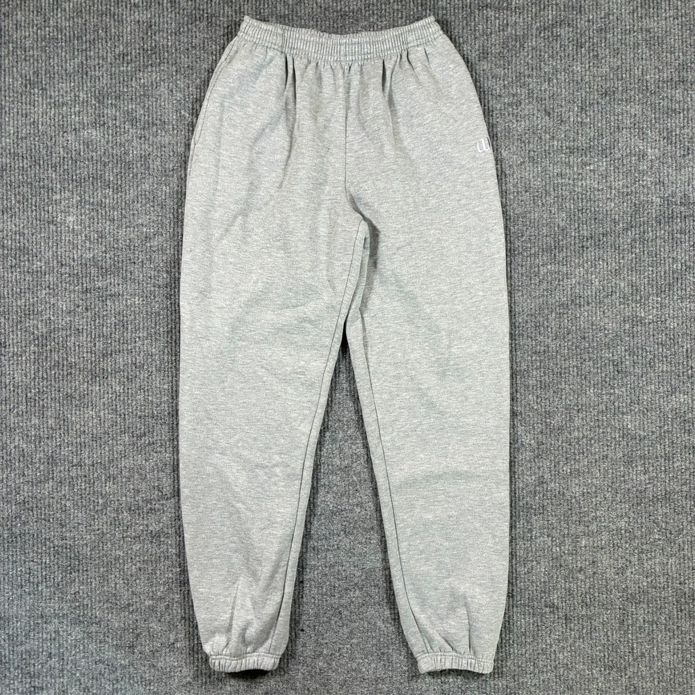 Vintage Wilson Mens Sweatpants Large Gray Fleece Lined‎ Jogger Y2K Athletic Logo